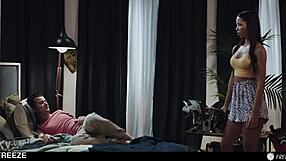 frozen time ebony lia lin facefucked cum covered submissive slut