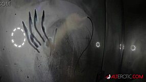 tattooed blonde adalind gray teases toy deep in wet shower