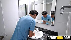 stepsis Kylie Quinn teases tiny tits blowjob with Jay Celesto!!