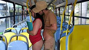 damn this cute brazilian student got groped and fucked hard on the public bus by big cock