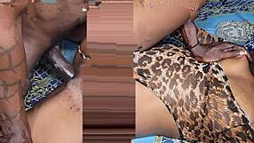 Curvy Amateur in Lingerie Worships Thick Sexy Cock Up Close