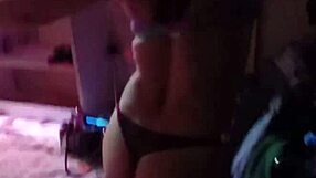 Watch my gorgeous latina wife get sexy in the bedroom before i fuck her