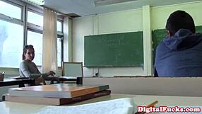 Taissia Shanti's petite pussy gets licked and pounded hard in classroom!