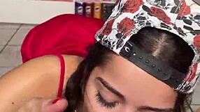 hey check out tranny cutie jerking and sucking wellington prado's huge cock till he explodes