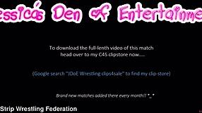 april paisley vs tammy pink in bra panties strip-wrestling match