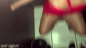 Tanned Swingers Couple Gloryhole Bedroom Fuck with Huge Tits Ass and Piercing in Homemade USA Action