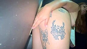 Esposa gets preñada by glory hole strangers while cuckold hubby watches the creampie