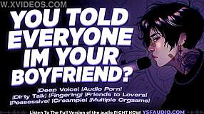 Your coworker hears you moan as i claim ownership of your dripping pussy in this intense audio roleplay