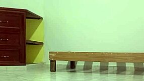 chubby latina neighbor cleans curvy new apartment boldly