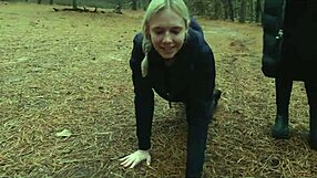 hey you two pervs dragging that bubble butt milf deep into the forest for kinky anal submission... wild right?