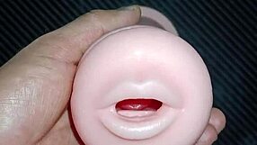 kissy mamada deepthroat blowjob creampie on desk fuck doll