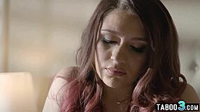 blindfolded rebel lynn milf deepthroats husband's monster cock.