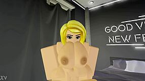 Damn cute loquita blonde begs for my monster cock cowgirl ride and cum!