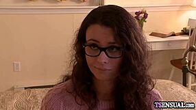 Cute Busty Shemale Feels Lover's Hard Cock Deep in Her Anal!