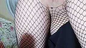 hot babe toys hairy pussy then anal insertion tease