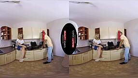 Blonde Bent Over Receives Intense Pussy Fix From Reality Lovers