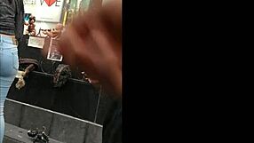 Check out that big ass latina teen in tight jeans voyeur style