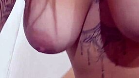 My lover's armpit fetish makes him cum watching me like this