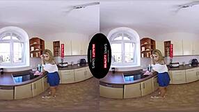 Blonde Bent Over Receives Intense Pussy Fix From Reality Lovers