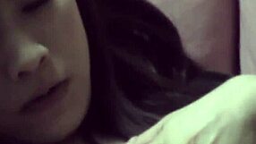 asian babe cums hard outside watched through window