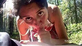 Ever Wondered If a Young Slut Sucks Stranger Cock in Public Woods?