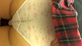 Shemale Drops Dirty Underwear in Toilet for Fetish Exposure