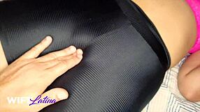 bbw latina gym wife teases personal trainer with fat ass and tight pussy