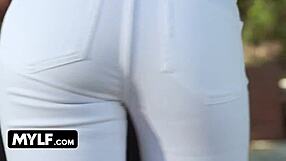 Her DANCE teases until his BIG COCK fucks her in this dirty dancing parody blowjob creampie