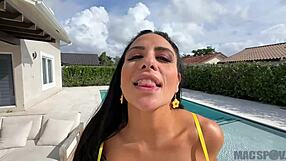 hey sexy latina milf sandy love rides her neighbor's huge cock hard