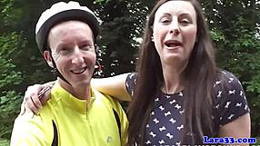 English Mature Milf in Lingerie Stockings Heels Gets Arse Fucked Mirror Cumshot Pickup