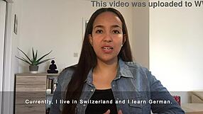 carolina buitrago teases with her cute face and glasses, begging for that hot facial cumshot load