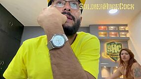 Friend Helps Organize Papers Before Bent Over Assfucking Session