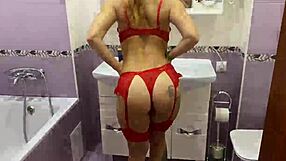 Stepbro Catches Redhead In Bathroom And Fucks Her Hairy Pussy On Washing Machine