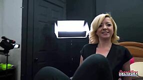 Blonde Keyton Sucks Cock Fingers Wet Butt!