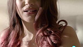 blindfolded rebel lynn milf deepthroats husband's monster cock.