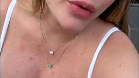 hey barbara's pregnant with those huge cleavage tits showing