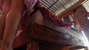 dude check this latina immigrant no panties upskirt fixing bed hidden cam clueless roommate 😏🔥