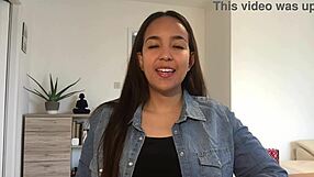 carolina buitrago teases with her cute face and glasses, begging for that hot facial cumshot load