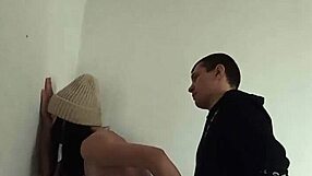 Quick entrance fuck with classmate ends in mouth cumshot!