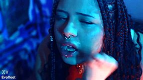 Bratty Foot Worship and Intense Footjob Domination with Strapon Teasing