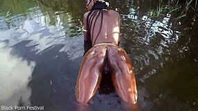 skinny naked african village girl small waist tits outdoors hunting cock