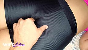 bbw latina gym wife teases personal trainer with fat ass and tight pussy