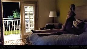 damn this young slut gets pounded rough in motel door wide open