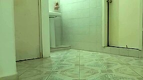 chubby latina neighbor cleans curvy new apartment boldly