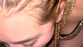 pretty slave gags on rough double facefuck no mercy from dom