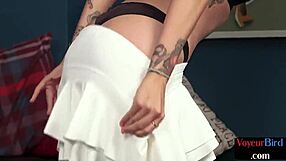 Lingerie-Clad British Babes Tease Voyeurs with Asses and Tits for Intense Jerk Off