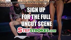 Quinton James Enzo East take Ronnie Violet from strip club stage to hardcore taboo fuck