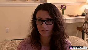 Cute Busty Shemale Feels Lover's Hard Cock Deep in Her Anal!