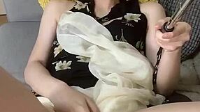 Korean Like Japanese Shemale Moans Sexy Voice in Masturbation 9