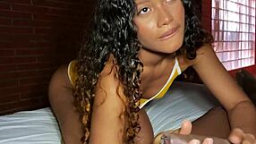 yo petite latina babe loves riding that big cock